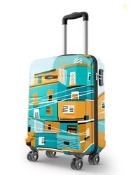 Safari Oasis Polycarbonate Trolley Bag Cabin Size, 55 cms Printed Hard
