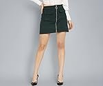 Tokyo Talkies Women’s Straight Fit A-Line Skirts | Strachable Skirts| Mid-Rise| Women Skirt | Skirt for Women