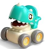 ToyBharat Press n go Dino Cars with Whistle Music for Toddlers, Friction-Powered Dino Cars, Mini Press & Go Vehicles, Montessori Educational Toy for Boys & Girls