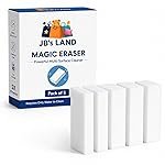 Magic Eraser Sponge | Pack of 5 | No Scratch Multi-Surface Cleaning Sponge | Removes Tough Stains | Just Add Water | for Walls, Kitchen, Bathroom, Shoes, Switch Boards & Utensils