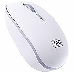 TAG WM500 White/Grey Wireless Mouse, 2.4GHz USB Receiver, Dedicated DPI Button (800/1200/1600), 4 Buttons, Ambidextrous & Light, Power-Saving, 10m Range, 1x AA Battery, Supports Windows/Mac/Linux/iOS