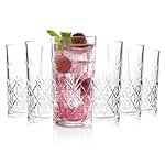 CELLO Classix Hi-Ball Glass Set of 6 Pcs 275 ml, Transparent | Freezer & Fridge Safe, Leadfree Dishwasher Safe Toughened Crystal Clear Glasses Set for Drinking Water Juice Milk Cocktail Mocktail Soda