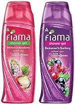Fiama Shower Gel Patchouli & Macadamia And Blackcurrant & Bearberry Body Wash With Skin Conditioners, 250 Ml Bottle (Pack Of 2)