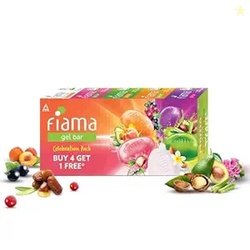 Fiama Gel Bar Celebration Pack with 5 unique Gel Bars, 125g (Buy 4 get