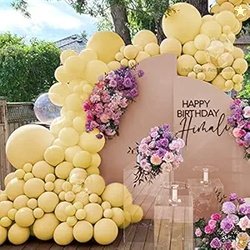 ITAF Lemon Pastel Balloons For Birthday/Anniversary/Engagement/Wedding