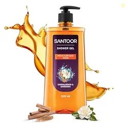 Santoor Moisturizing Shower Gel With Natural Sandalwood & Gardenia Ext