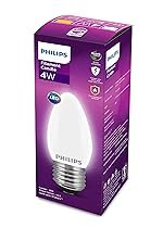 Philips 4-watt Filament Candle LED Bulb | Diffused Candle Bulb for Home & Decoration | Bulb Base: E27, Warm White | Pack of 1
