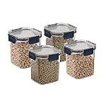 CELLO Stack Lock Air Tight Containers For Kitchen Storage Set, Kitchen Organizer Fridge Container – Set of 4 x 900ml, Blue