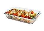 SignoraWare Bake ‘N’ Serve Brorsilicate Glass Zig zag Rectangular Dish | Microwave & Dishwasher Safe | Elegant & Durable Design | Ideal for Baking, Serving, Storing & Reheating Food (1 LTR | Clear)