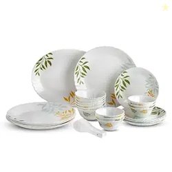 Cello Imperial Series Opalware Dinner Set 33 Pcs | Lush Foliage | Opal
