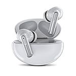 GM True Wireless Earbuds with Wireless Charging, Pure Bass, Quad-Mic Crystal Clear Calls, 45ms Low Latency, IPX 4 – White