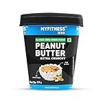 MYFITNESS Zero Peanut Butter Classic Zero Sugar Extra Crunchy 510g | 28g Protein & 10g Fiber | Tasty & Healthy Nut Butter Spread | Cholesterol Free| Zero Trans Fat | Crunchy Peanut Butter