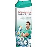 Navratna Cool Talc Active Deo | Talcum Powder | Body Odour Protection & Strong Cooling Effect | Long Lasting Freshness & Fragrance, 400gm