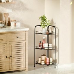 Lifelong 3-Tier Corner Shelf Rack for Kitchen, Bathroom & Living Room