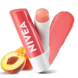 NIVEA Lip Balm, Fruity Peach Shine,4.8 g (Pack of 1)
