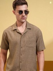 LOCOMOTIVE Locomotive Premium Men Textured Overshirt Casual Shirt