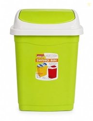 Aristo Plastic Small Swing Dustbin 9 Ltr (Green)