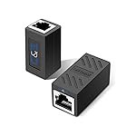 C & E RJ45 Coupler Ethernet Extender, in-Line Coupler Female to Female Cat6e/Cat6/Cat5e Ethernet Cable Extender Adapter Female to Female, rj45 Extender (5pcs, Black)