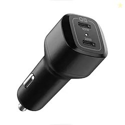 Spigen Total 65w(45w+20w) Fast Charging Car Charger Adapter, USB-C Dua