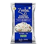 Zeeba Everyday Basmati Rice 5 Kg, Perfect for Everyday Cooking (Cooked length upto 14mm*)