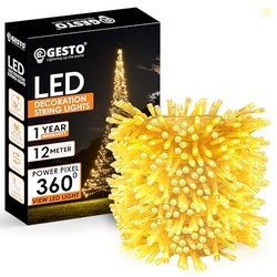 Gesto Warm White Led Serial String Lights  Waterproof Copper Wire Yell