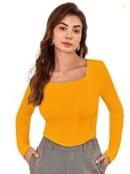 ODETTE Square Neck Crop Corset Top