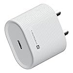 Portronics 35W Adapto 35G Type C PD Fast Charging Adaptor,PPS Support,GaN Technology, iPhone 16/15/14/13(Pro, Pro Max, Plus),iPads,Samsung Note/S/A/F/M Series,MacBook Air & Android Devices(White)