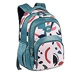 Gear Diva 17″/33L Large Water Resistant School Bag/Casual 4 Compartment Backpack/Daypack/Travel 4 Compartment Backpack/Kids Bag for Girls – Green