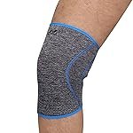 Nivia Orthopedic Knee Support, for Men, for Gym, Knee Sleeves, Knee Braces Pair for Sports & Workout, Knee Cap, Knee Supporter for Exercise, Running, Cycling (Grey, L)
