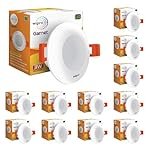 wipro Garnet 3W Led Mini Downlight for Home & Cabinet| Warm White (2700K) | Compact Design with 120Â° Beam Angle | Recessed Down Light for False Ceiling | Cutout-2.3 Inch | Pack of 12,Polycarbonate