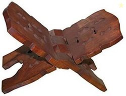 KRIWIN Wooden Brown Book Rest (Width (Open) = 10 cm : Height (Ope...mo