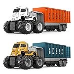 DEOXY 1:43 4WD Diecast Container Transportation Big Truck Toys with Friction Powered Miniature Car Vehicle Toy for Kids, Boys and Girls (Sent Any One Color- Pack of 1)