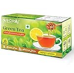 NutroVally – Green Tea Lemon Honey | Total 25 Tea Bags | Antioxidant | Lemon, Honey Green Tea Bags Box (25 Teabags)