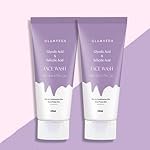 Glamveda Glycolic Acid & 0.05% ww Salicylic Acid Anti Acne Face Wash (100ml Pack of 2) | For Oily & Acne Prone Skin | Oil balancing, Deep Cleansing | No Paraben, SLS