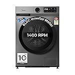 Midea 7 Kg 5 Star Fully Automatic Front Load Washing Machine with Inverter Motor, Self Clean Drum Technology, 15 Wash Programs (MFG17W70B/T-IND, Titanium Grey)