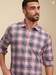 LOCOMOTIVE Premium Men Tartan Checked Regular Fit Casual Shirt