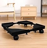 Adjustable Top Load Washing Machine Stand, Refrigerator Trolley Or Fridge Stand Washing Machine Trolley Capacity 140 Kg Min-16.5X19.5 Max-25.5X32 (Black)