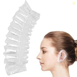 GLUN Disposable Ear Protectors, Pack of 100, Waterproof Ear Covers for