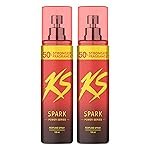 KamaSutra Spark Power Series Perfume Spray for Men Combo Pack (2 x 135ml) | Long-Lasting Premium Fragrance | Body Spray for Men | Strong Scent | Travel-Friendly Deodorant Spray
