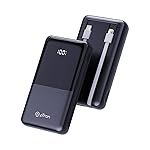 pTron Dynamo Power 20000mAh 22.5W Super Fast Charging, USB Type-C Input Power Bank with Quick Charge & 20W Power Delivery, Built-in Charging Cables, 4 Outputs, Type-C Input/Output Port (Jet Black)