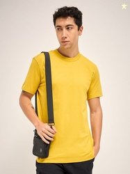 THE BEAR HOUSE Men Solid Round Neck Cotton T-shirt