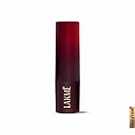 LAKMÃ Forever Matte Lipstick, Waterproof, Non Drying, Creamy Matte Bullet Lipstick Made With French Rose Oil Extracts, Red Aurora, 4.5g