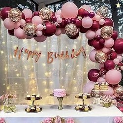 Special You Happy Birthday Decoration kit for Girls, Pink & Burgundy B