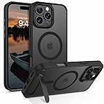 GUAGUA for iPhone 17 Pro Max Case Compatible with MagSafe iPhone 17 Pro Max Magnetic Case Translucent Matte Skin Feeling Shockproof Protective Anti-Scratch Case for Phone 17 Pro Max 6.9″, Black