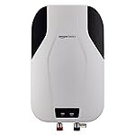 Amazon Basics 5.9L Instant Water Heater | 3KW | Geyser with PP Body & SS Tank | Corded Electric | Rust Proof | 4 Level Safety | White