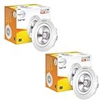 wipro Garnet 3 W Slim COB Downlight for False Ceiling | Neutral White (4000K) | Ceiling or Cabinet Light with Adjustable Optics | Pack of 2
