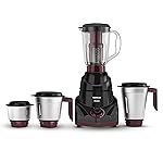 Havells Prisma 750 W 4 Jar Mixer Grinder| 3 Speed With Pulse Function| Air Vent Technology| Stainless Steel Blades| Wider Mouth Jars| Overload Protecton| 2-Year Product Warranty (Black)