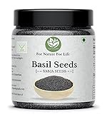 Go Vegan Raw Basil Seeds for weight loss – 300gm | Sabja Seed, Takmuria Seeds 300g (Jar Pack)