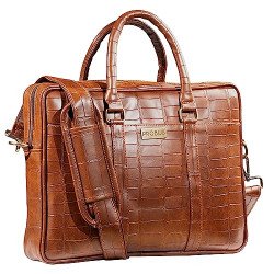 Probus Laptop Messenger & Shoulder Bags Opulent Vegan embossed pattern