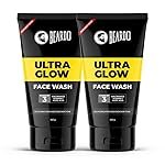 Beardo Ultraglow Face Wash for Men | Powered by 10% Complex of Niacinamide, Vitamin C & Kojic Acid | Brightens & Hydrates Skin | Reduces Pigmentation | Face Wash for Bright, Even Tone and Glowing Skin | Suitable for All Skin Types | 100g X 2